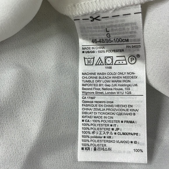 NWT Banana Republic Women’s Cream Collared Blouse, size L - Picture 5 of 10